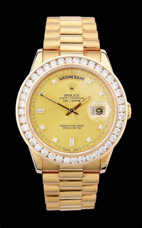 rolex president day-date diamond 18k gold watch|rolex president white gold 41mm.